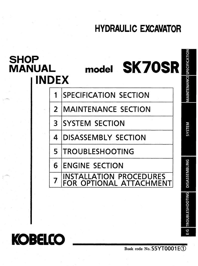 KOBELCO SK70SR CRAWLER EXCAVATOR