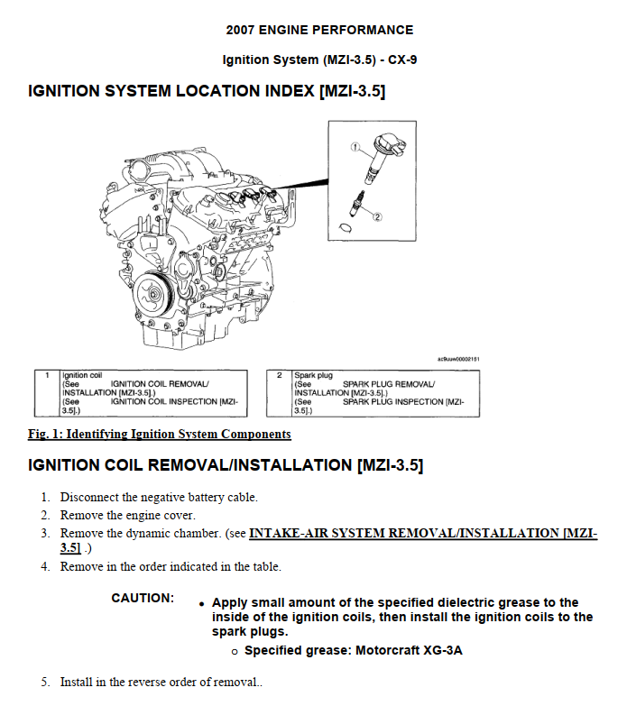 MAZDA CX9 3.5L 3.7L 2007-2010