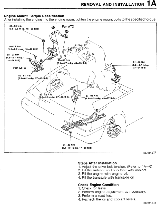 MAZDA PROTEGE 323 1994-1998 B6 ENGINE