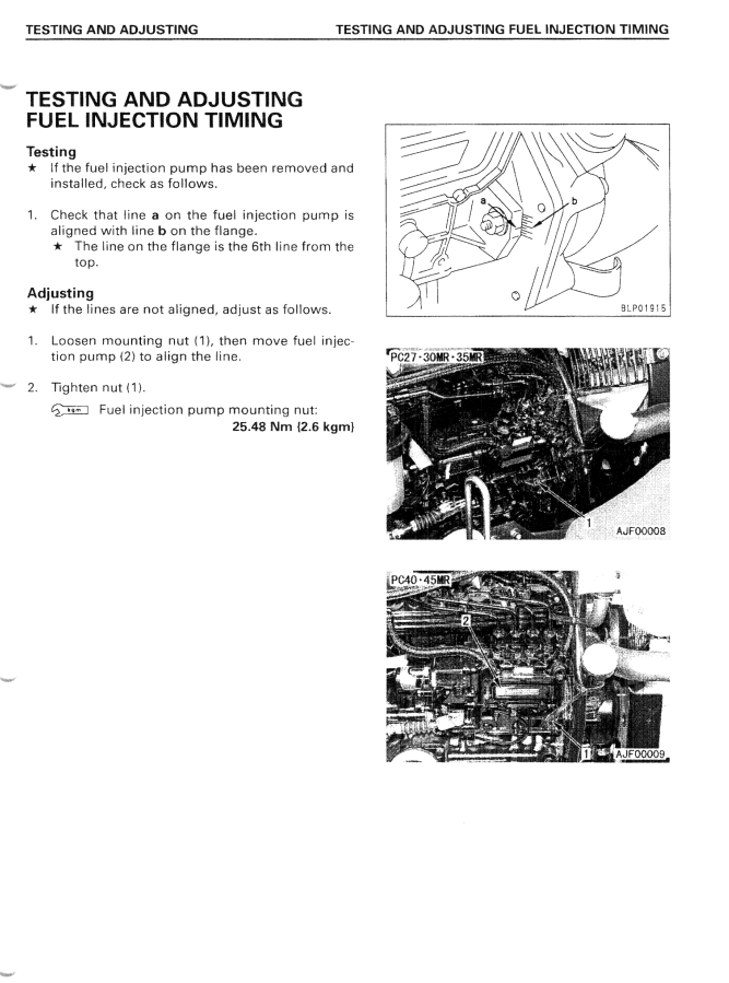 KOMATSU PC27MR PC30MR PC35MR PC40MR PC50MR EXCAVATOR