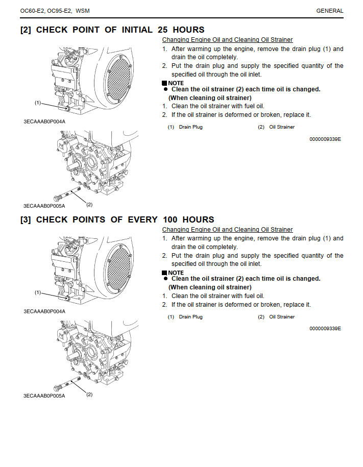 KUBOTA OC60-E2 AND OC95-E2 DIESEL ENGINE