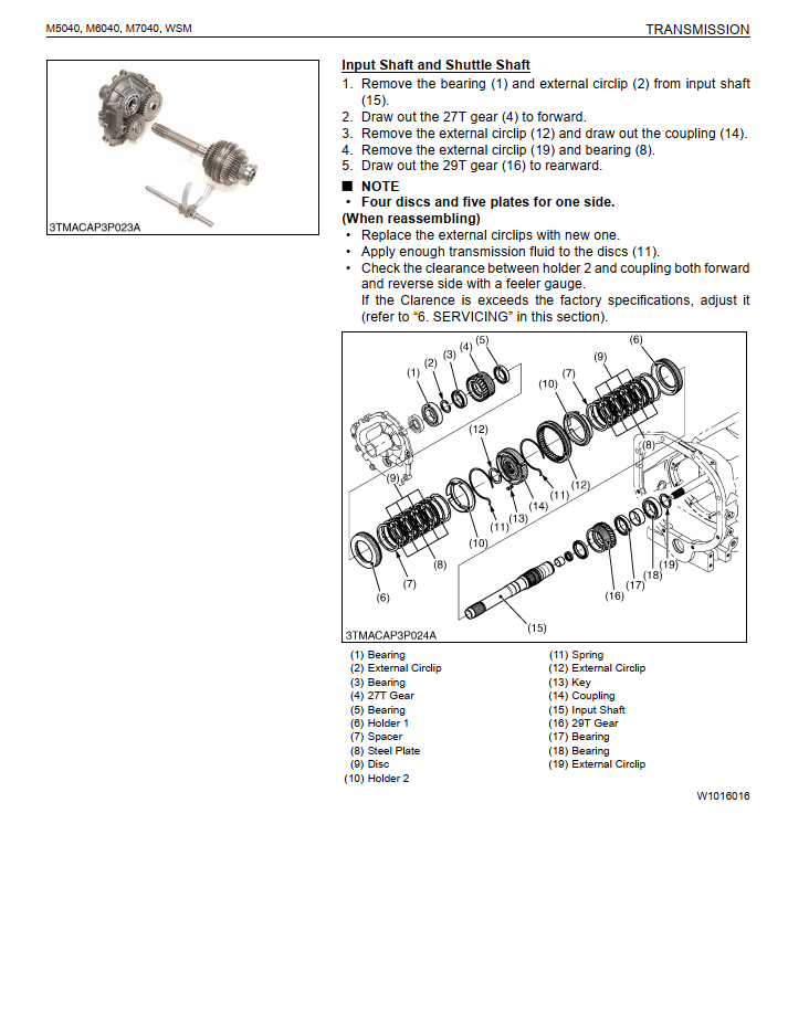 KUBOTA M5040 M6040 M7040 2WD 4WD TRACTOR