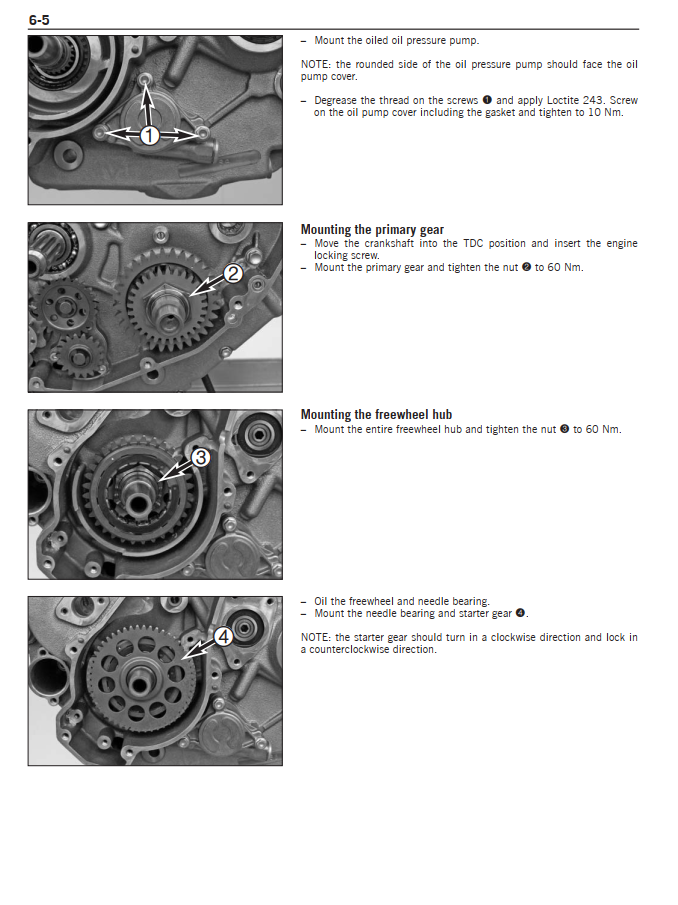 KTM 450 SX-F 505 SX-F 450 SXS-F ENGINE