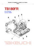 TAKEUCHI TB180FR PARTS CATALOG