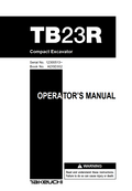 TAKEUCHI TB23R OPERATOR MANUAL