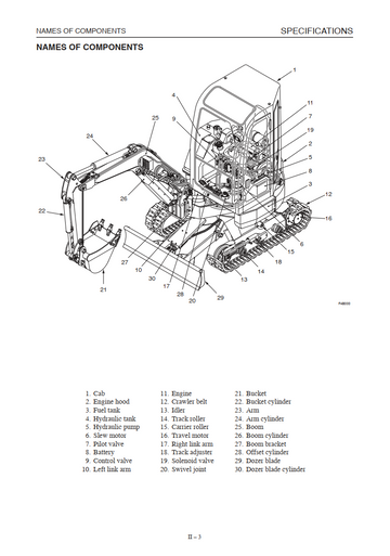 TAKEUCHI TB28FR MINI EXCAVATOR WORKSHOP MANUAL