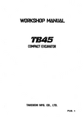TAKEUCHI TB45 MINI EXCAVATOR WORKSHOP MANUAL