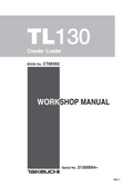 TAKEUCHI TL130 CRAWLER EXCAVATOR WORKSHOP MANUAL