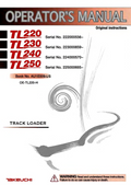 TAKEUCHI TL250 SKID STEER LOADER OPERATION MANUAL