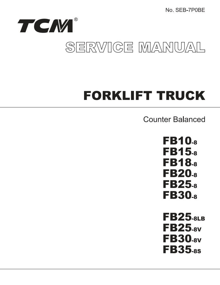 TCM FB FB-8 SERIES BATTERY FORKLIFT