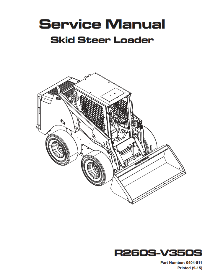 TEREX R260S V350S SKID STEER LOADER