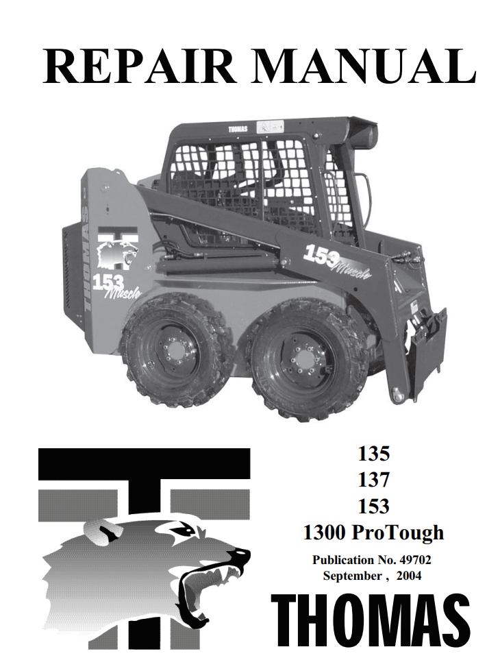 THOMAS 135 137 153 SKID STEER LOADER