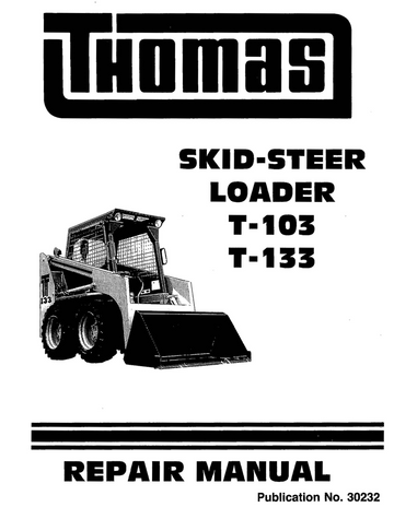 THOMAS T103 T133 SKID STEER LOADER