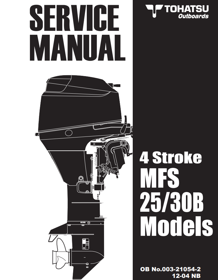TOHATSU OUTBOARD MFS 25B MFS 30B