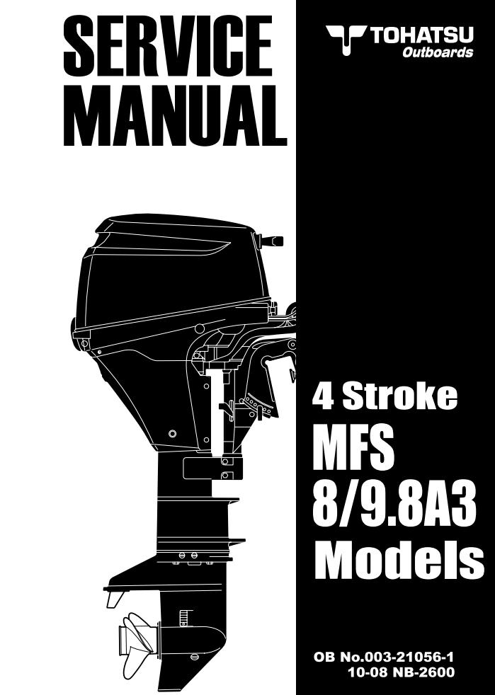 TOHATSU OUTBOARD MFS 8A3 MFS 9.8A3
