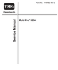 TORO MULTIPRO 5800 TURF SPRAYER