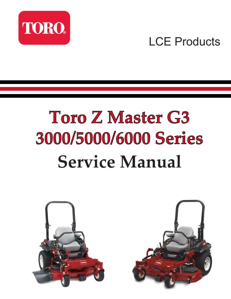 TORO Z MASTER G3 3000 5000 6000 SERIES