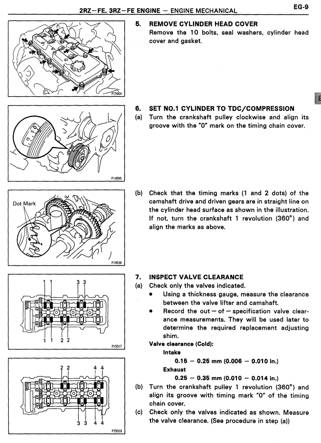 TOYOTA 2RZ-FE 3RZ-FE 5VZ-FE 5VZ ENGINE
