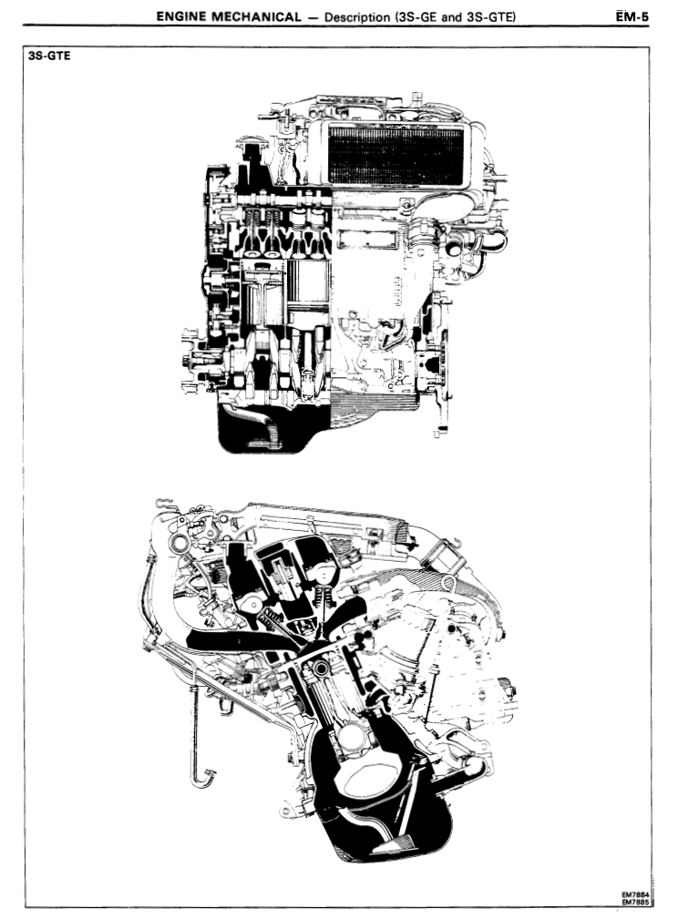 TOYOTA CALDINA 1992-2007 5S-FE 3S-FE 3S-GE 3S-GTE ENGINES