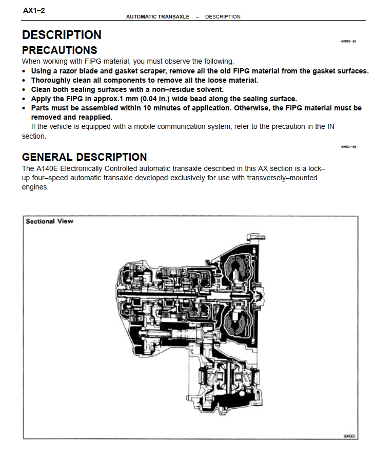 TOYOTA CAMRY VIENTA V6 2.2L 3.0L 1993-1997