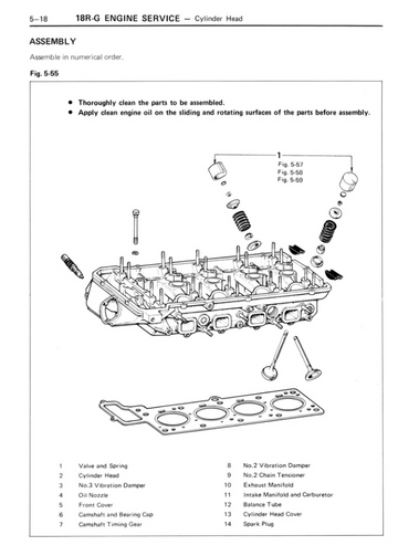 TOYOTA CELICA RA40 1977-1981 T 2T 5M-E 8R 18R-C 18R-G ENGINE