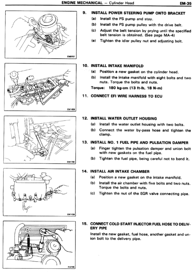 TOYOTA CRESSIDA 1984-1992 ENGINE