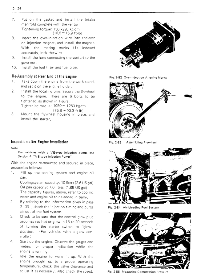 TOYOTA FORKLIFT TRUCK 2J 2J-T ENGINE