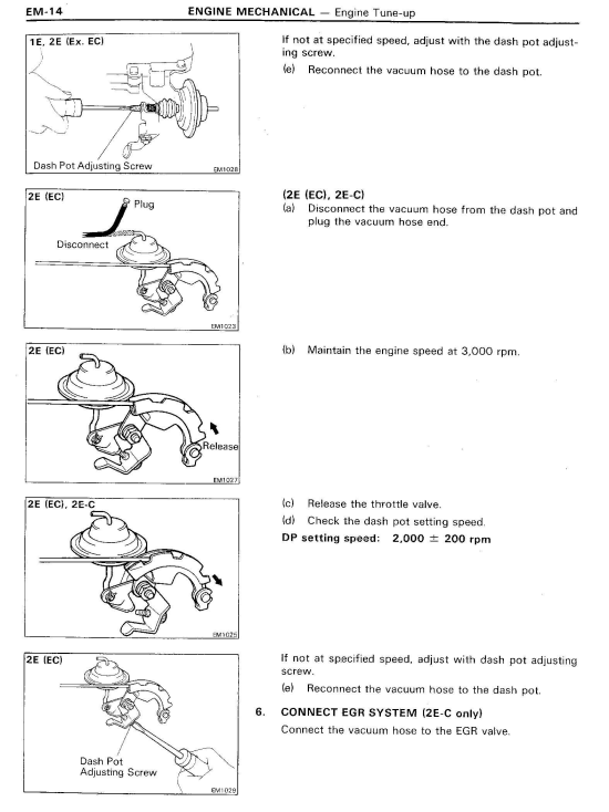 TOYOTA STARLET 1E 2E 2E-C 1984-1989 ENGINE