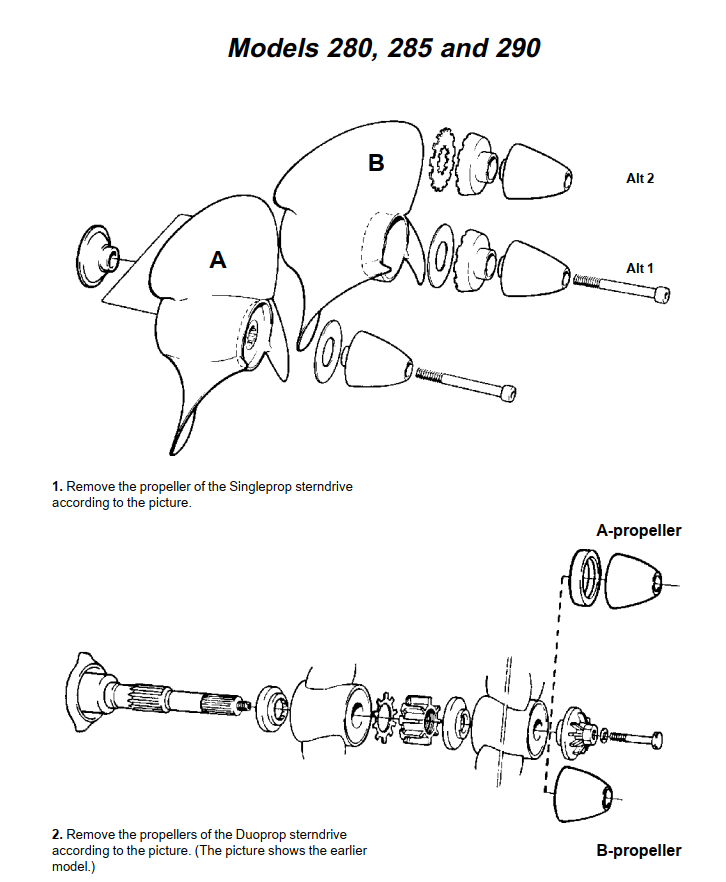 VOLVO PENTA AQUAMATIC 280-DP 285 290-DP ENGINE