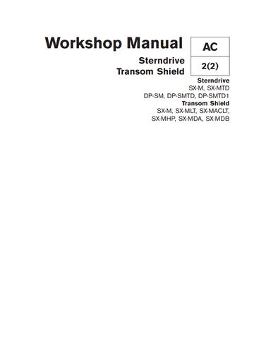 VOLVO PENTA SX-M DPS-M DRIVE STERNDRIVE AND TRANSOM SHIELD