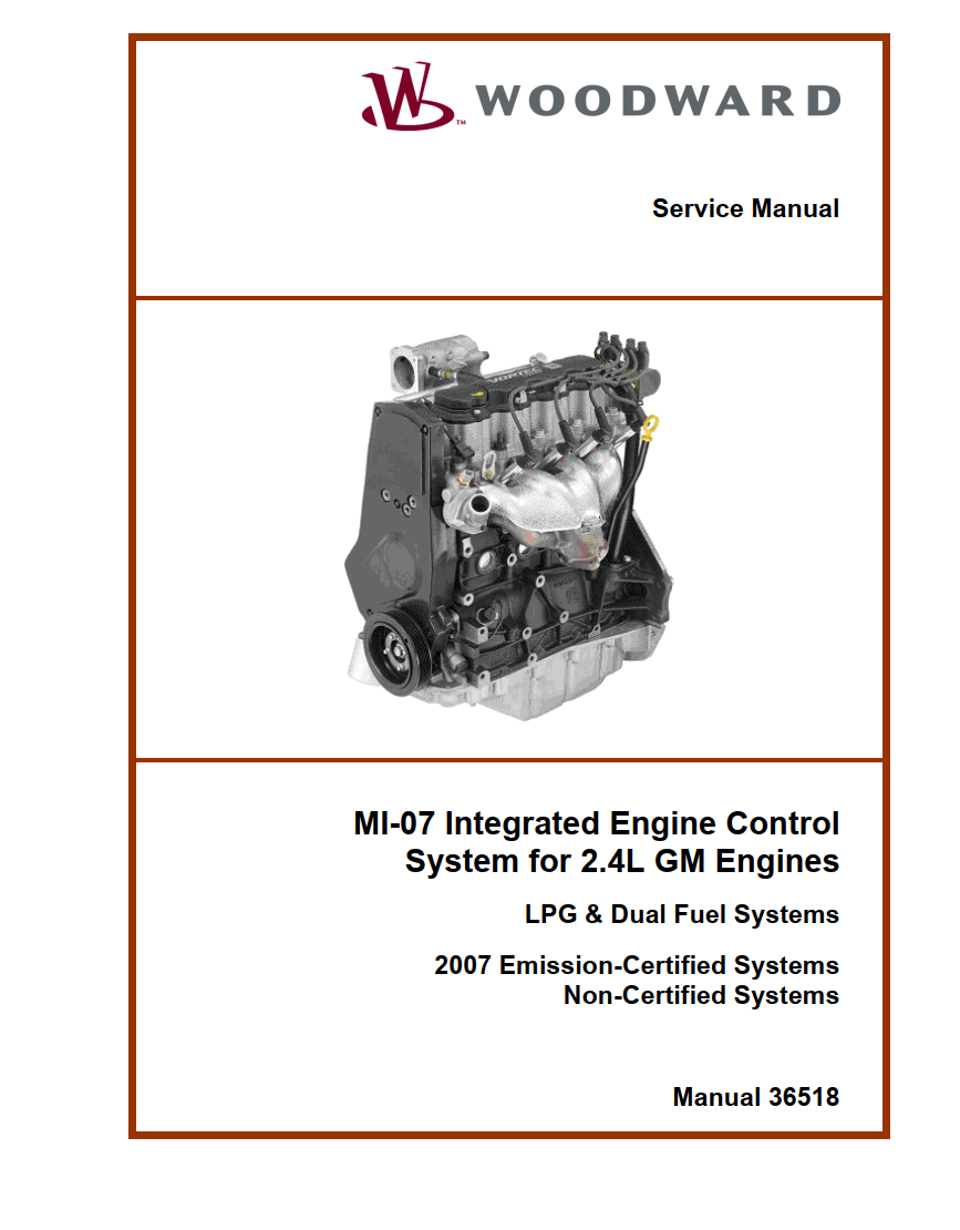 WOODWARD MI-07 INTEGRATED ENGINE CONTROL SYSTEM FOR 2.4L GM ENGINE