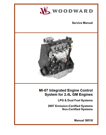WOODWARD MI-07 INTEGRATED ENGINE CONTROL SYSTEM FOR 2.4L GM ENGINE