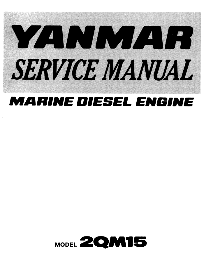 YANMAR 2QM15 MARINE DIESEL ENGINE