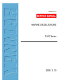 YANMAR 3JH2E 3JH2TE MARINE DIESEL ENGINE