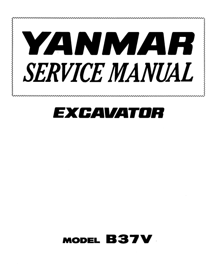 YANMAR B37 B37V CRAWLER MINI EXCAVATOR