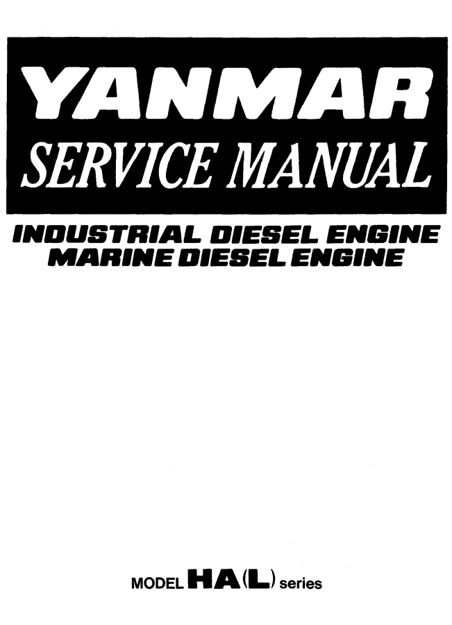 YANMAR HA HAL SERIES MARINE INDUSTRIAL DIESEL ENGINE