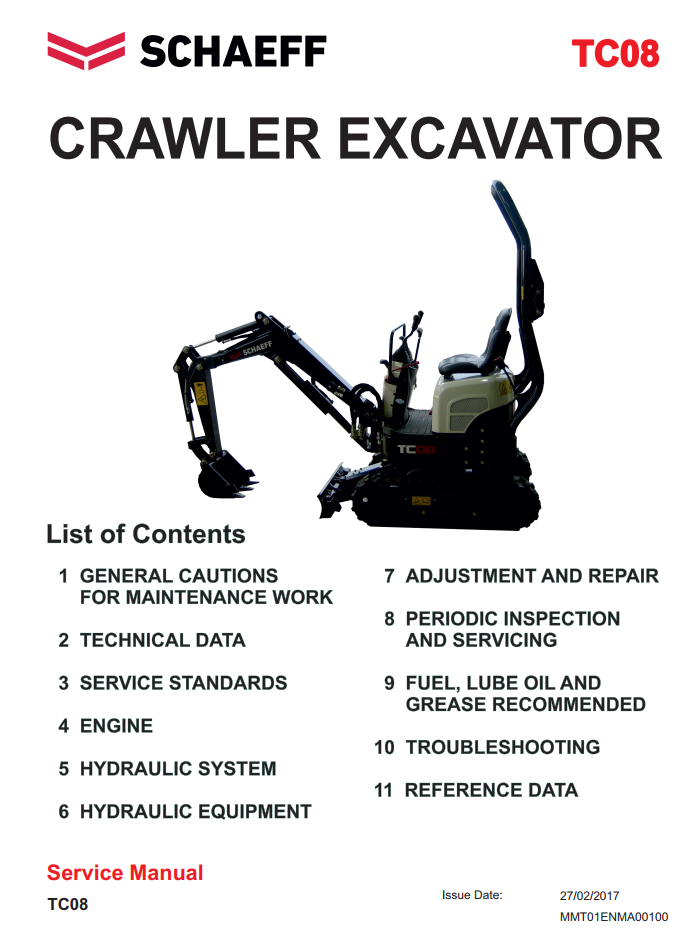 YANMAR SCHAEFF TC08 CRAWLER EXCAVATOR