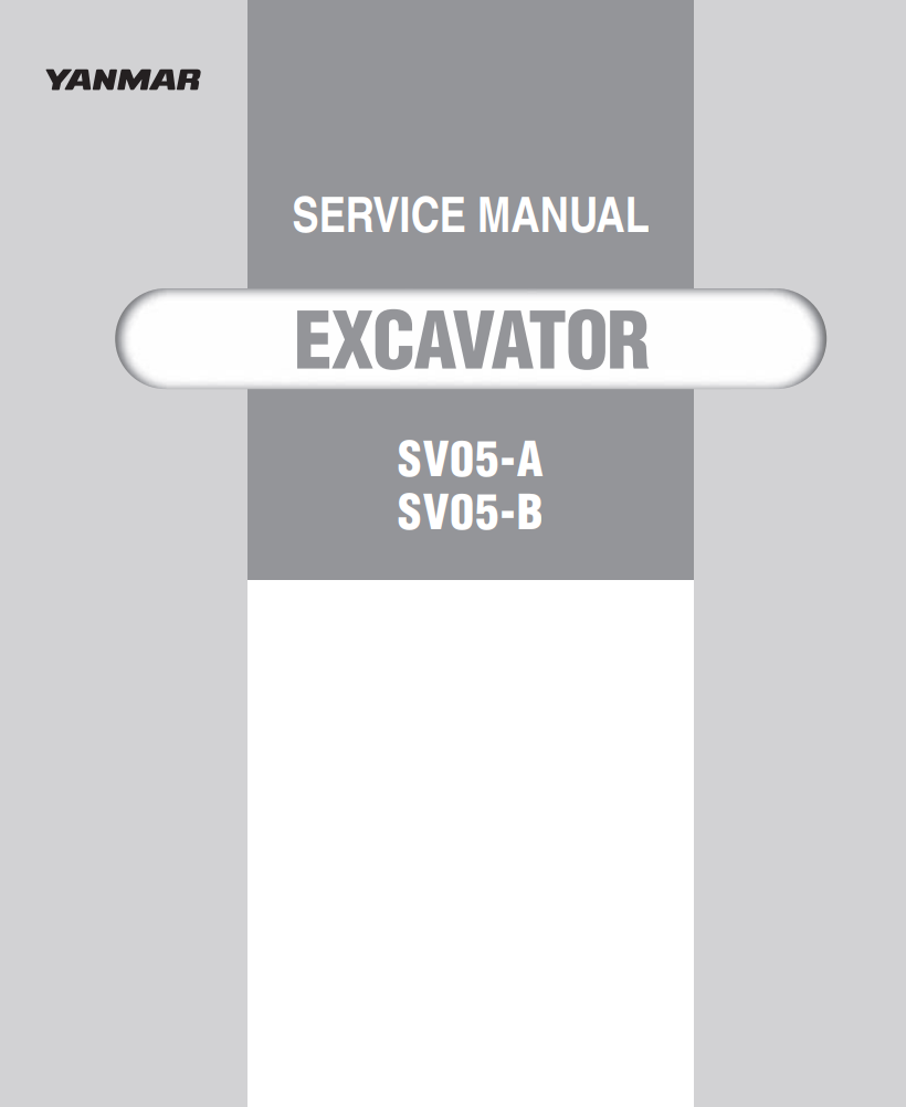 YANMAR SV05-A SV05-B CRAWLER MINI EXCAVATOR