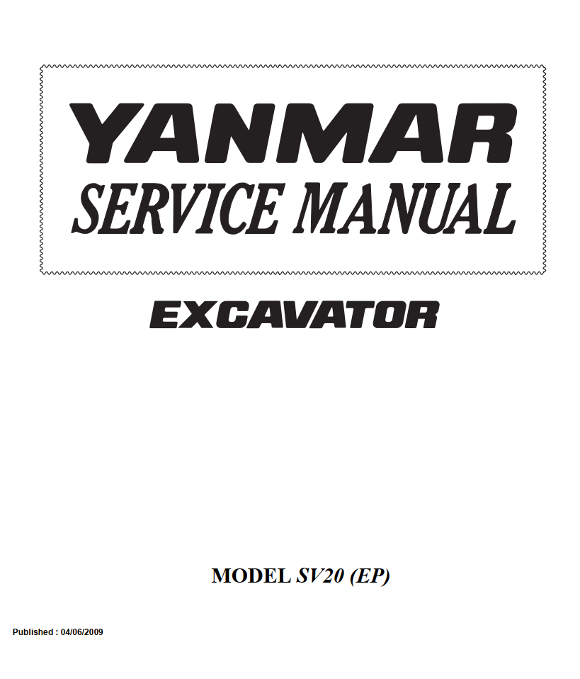 YANMAR SV 20 SV20 CRAWLER MINI EXCAVATOR