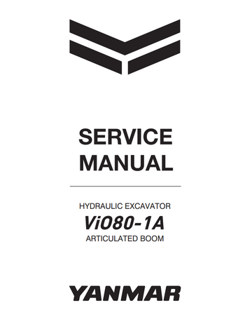 YANMAR ViO80-1A ARTICULATED BOOM HYDRAULIC EXCAVATOR