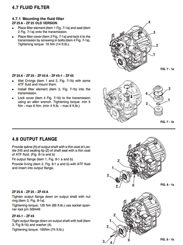 ZF 25 45A 45 63 63A 80 85A MARINE TRANSMISSION GEARBOX