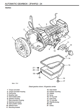 ZF 4HP22 TRANSMISSION FORD JAGUAR BMW ATSG